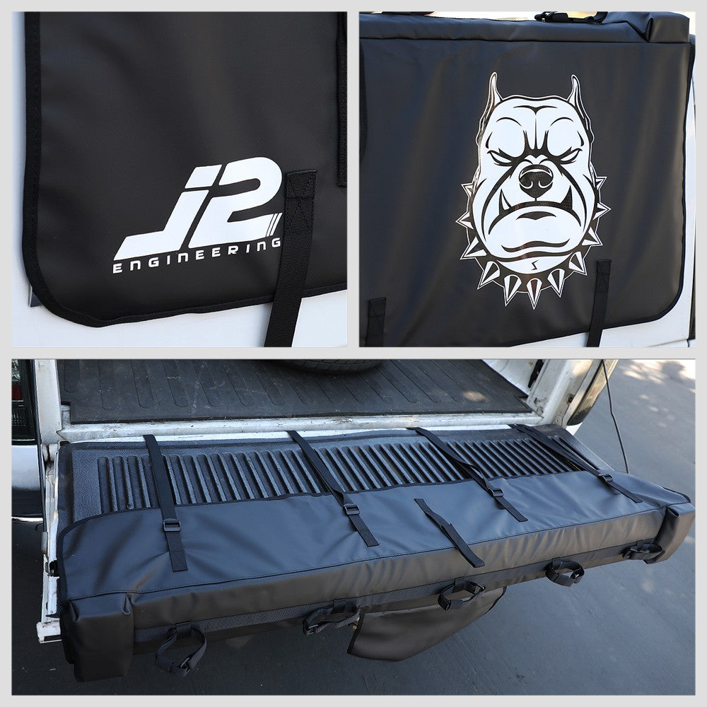 J2 Univeral Rear Bicycle Loop Tail Gate Cover w/Pouch 62" W x 17" H For Pickup