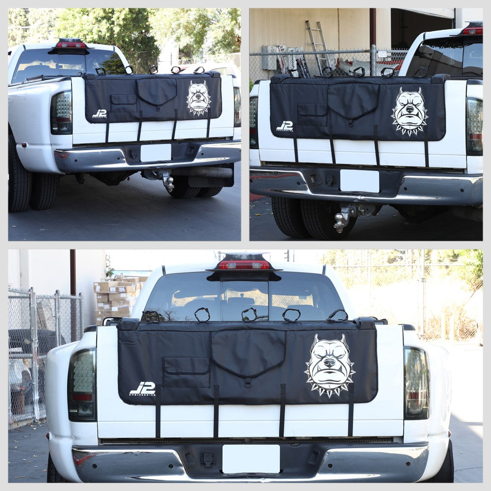 J2 Univeral Rear Bicycle Loop Tail Gate Cover w/Pouch 62" W x 17" H For Pickup