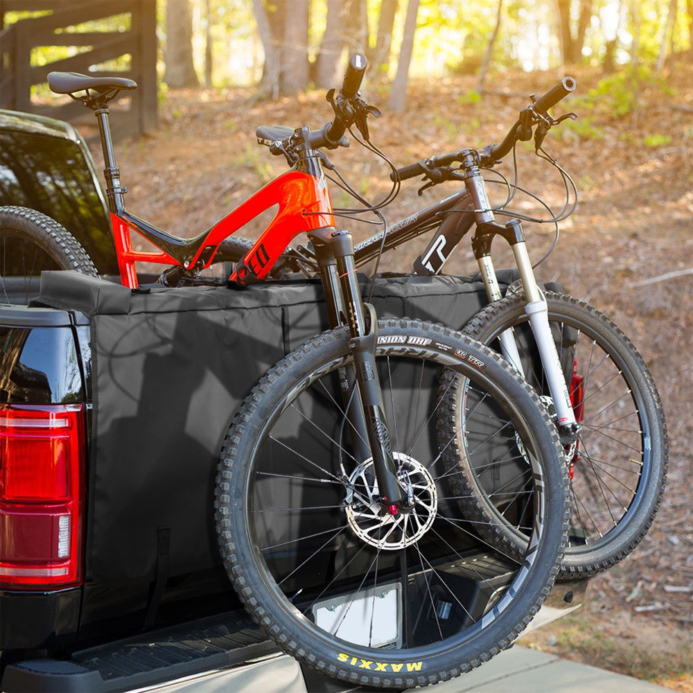 Universal Black Rear Bicycle Loop Tail Gate Cover 61" W x 17" H For Pickup Truck