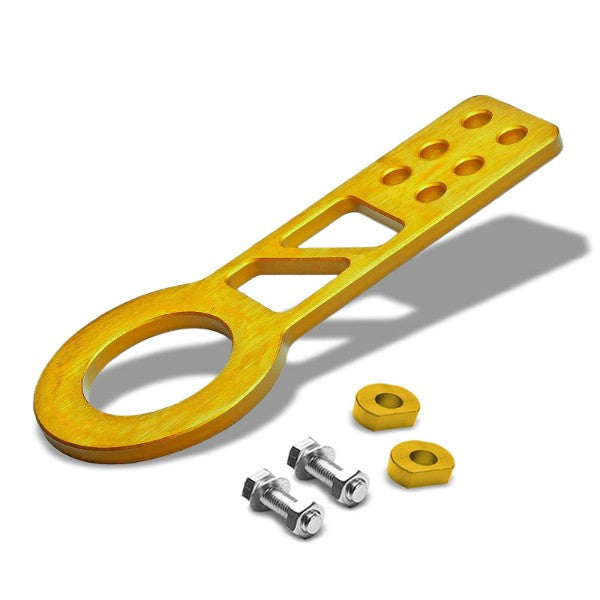 2.25" Front Gold Billet Style Aluminum Racing Tow Hook Kit For USDM/JDM Model-Exterior-BuildFastCar