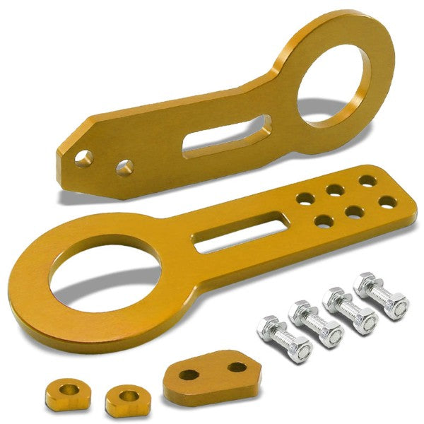 2.45" Front/Rear Gold Billet Style Aluminum Racing Tow Hook For USDM/JDM Model-Exterior-BuildFastCar
