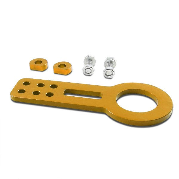2.45" Front Gold Billet Style Aluminum Racing Tow Hook Kit For USDM/JDM Model-Exterior-BuildFastCar