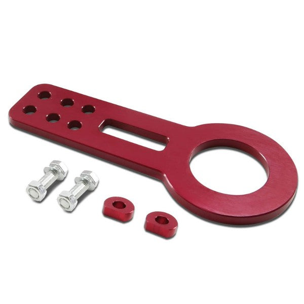 2.45" Front Red Billet Style Aluminum Racing Tow Hook Kit For USDM/JDM Model-Exterior-BuildFastCar