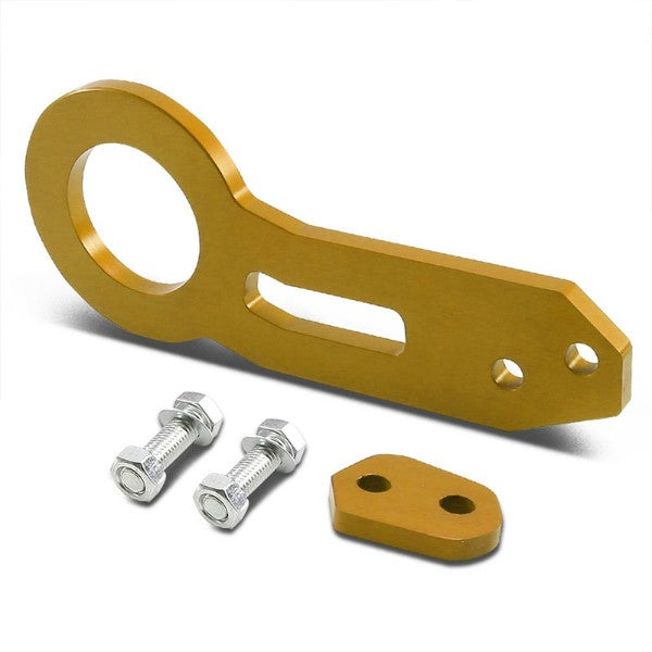2.45" Rear Gold Billet Style Aluminum Racing Tow Hook Kit For USDM/JDM Model-Exterior-BuildFastCar