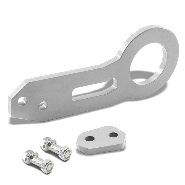2.45" Rear Silver Billet Style Aluminum Racing Tow Hook Kit For USDM/JDM Model-Exterior-BuildFastCar