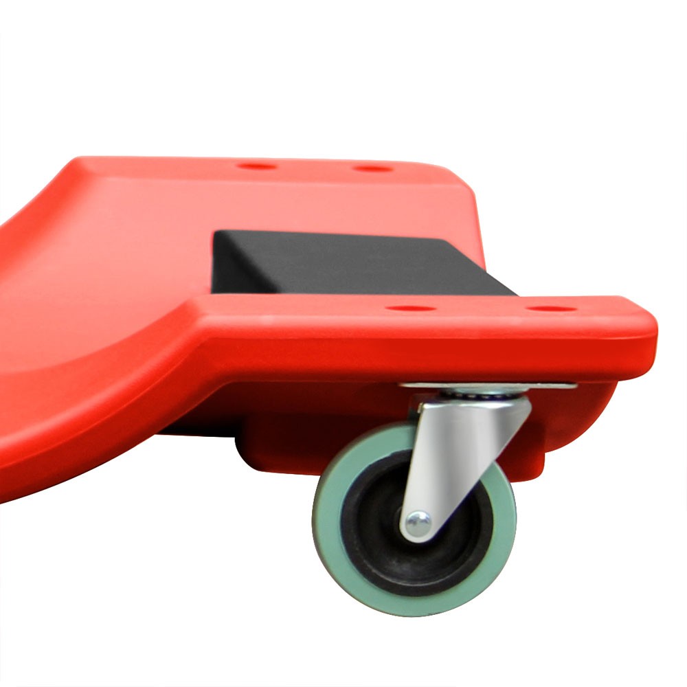 Red 40" X 19" Low Profile Automotive Repair Rolling Creepers w/Padded Headrest