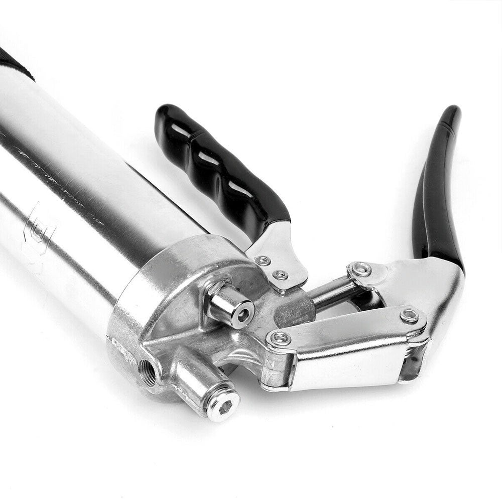 Metallic MultiUse 4500PSI Manual Pistol Grip 14oz Grease Gun w/18" Flexible Hose