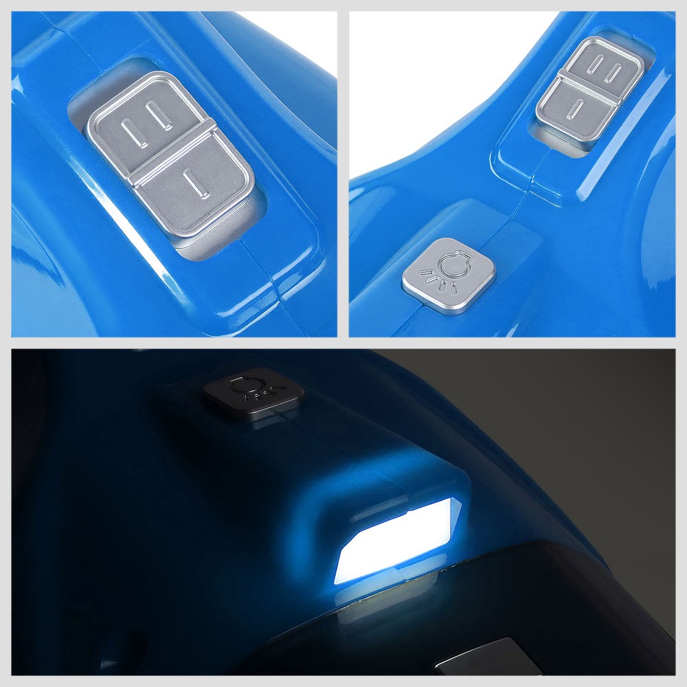 Blue 2In1 Corded Portable Mini Vacuum Cleaner w/LED Light & Air Compressor Pump