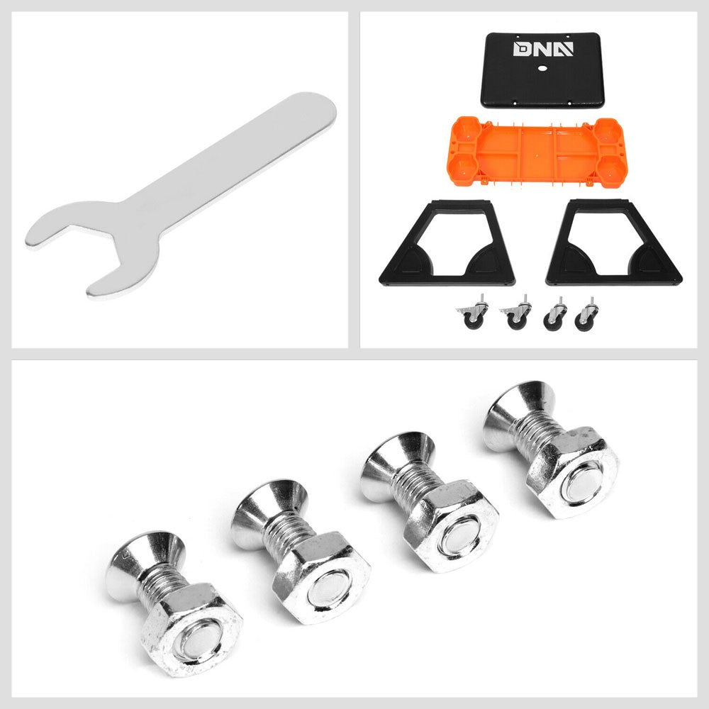 DNA Orange 23" X 13.5" X 10.5" 14.5" Seat Rolling Stool Chair w/Tool Tray