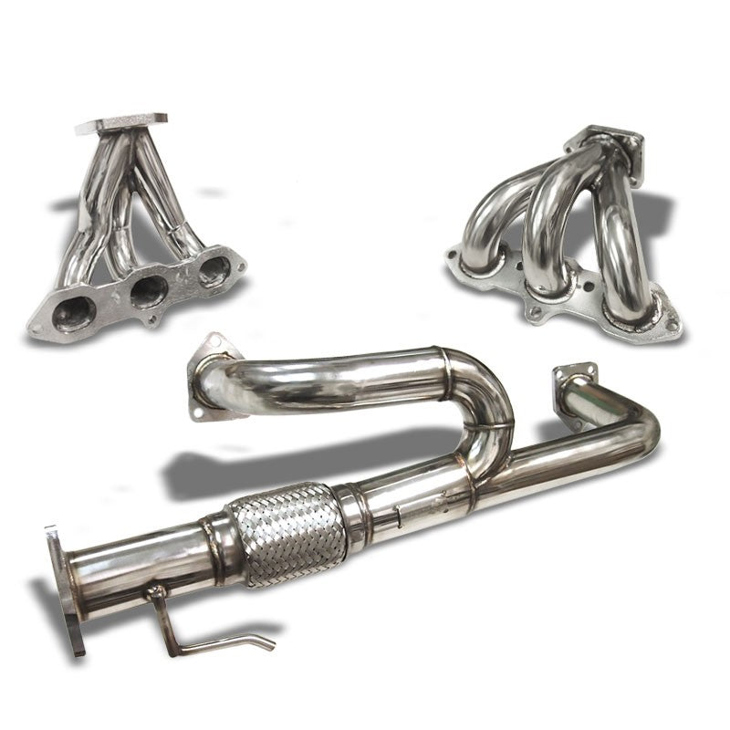 Manzo Stainless Steel Exhaust Header Manifold For 99-03 Acura CL/TL 3.2L V6-Performance-BuildFastCar