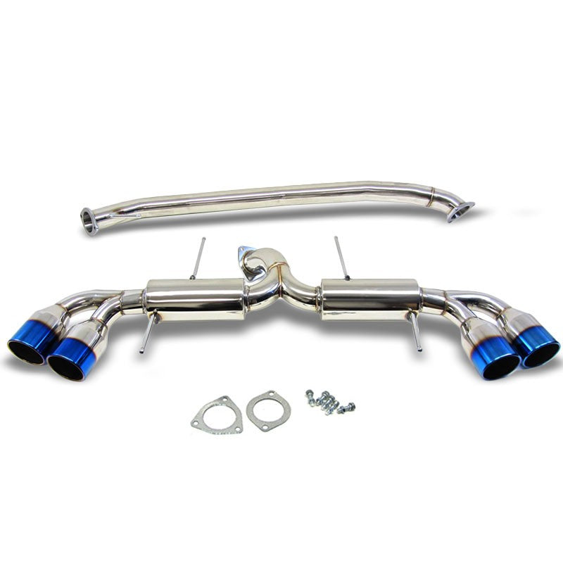 Manzo Burnt Muffler Tip Catback Exhaust System 09-14 Nissan GTR R35