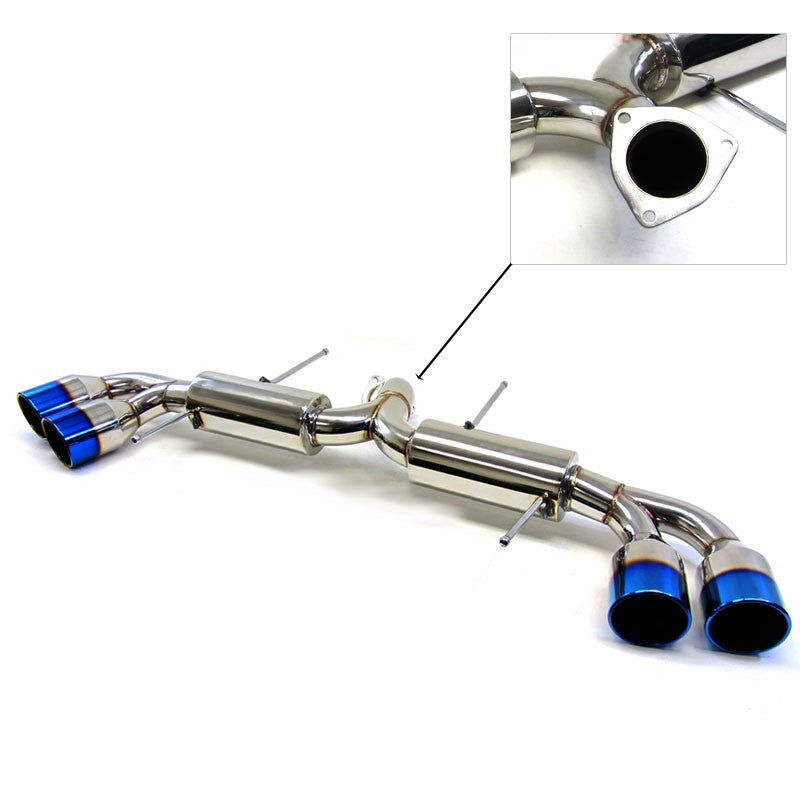Manzo Burnt Muffler Tip Catback Exhaust System 09-14 Nissan GTR R35