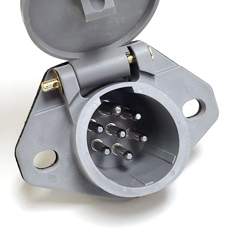 Tramec 38501 Nylon 7-Way Smart Box Solid Pins Receptacle Socket Replacement-Electrical Connector-BuildFastCar-BFC-TTP-RCT-TRAM-38501