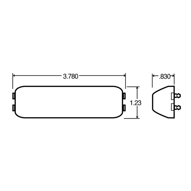 Truck-Lite 19200C 19 Series Male Pin PC Clear Utility Marker Clearance Light-Trailer Light Parts-BuildFastCar-BFC-TTP-MCL-TRU-19200C