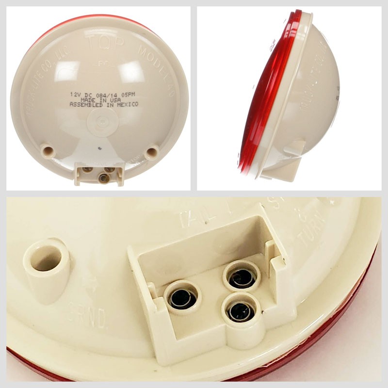 Truck-Lite 40 Economy 40282R Red Round Grommet Mount Turn/Stop/Tail Light/Lamp-Truck & Trailer Parts-BuildFastCar