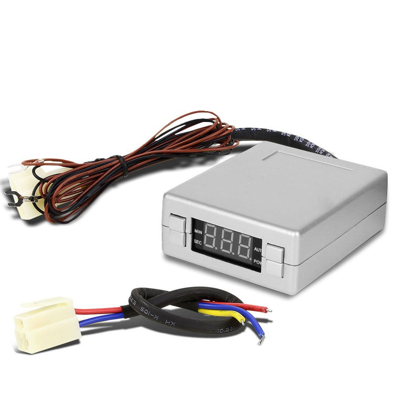 Silver Universal Box Style LED Digital Display Programmable Idle Turbo Timer Kit-Superchargers & Turbochargers-BuildFastCar-BFC-TTM-BOX-BK