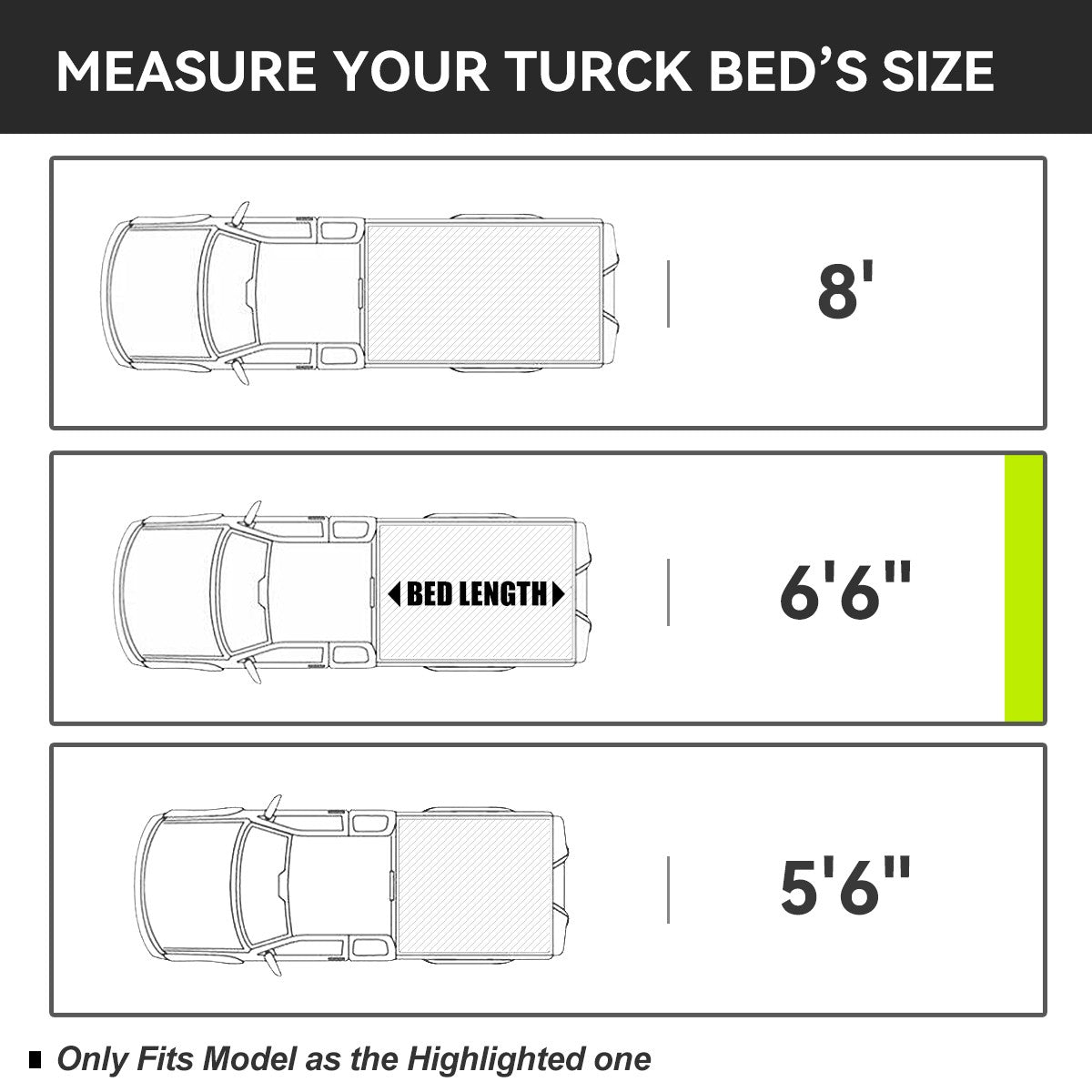 Hard 4-Fold Black Truck Tonneau Cover 97-03 F-150 6.5' Bed TTC-4H-002