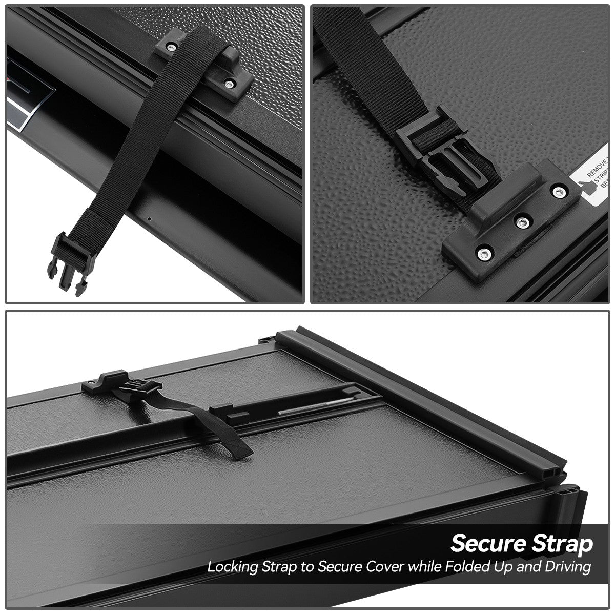Hard 4-Fold Black Truck Tonneau Cover 88-01 Chevy C/K GMT400 6.5' Bed TTC-4H-012