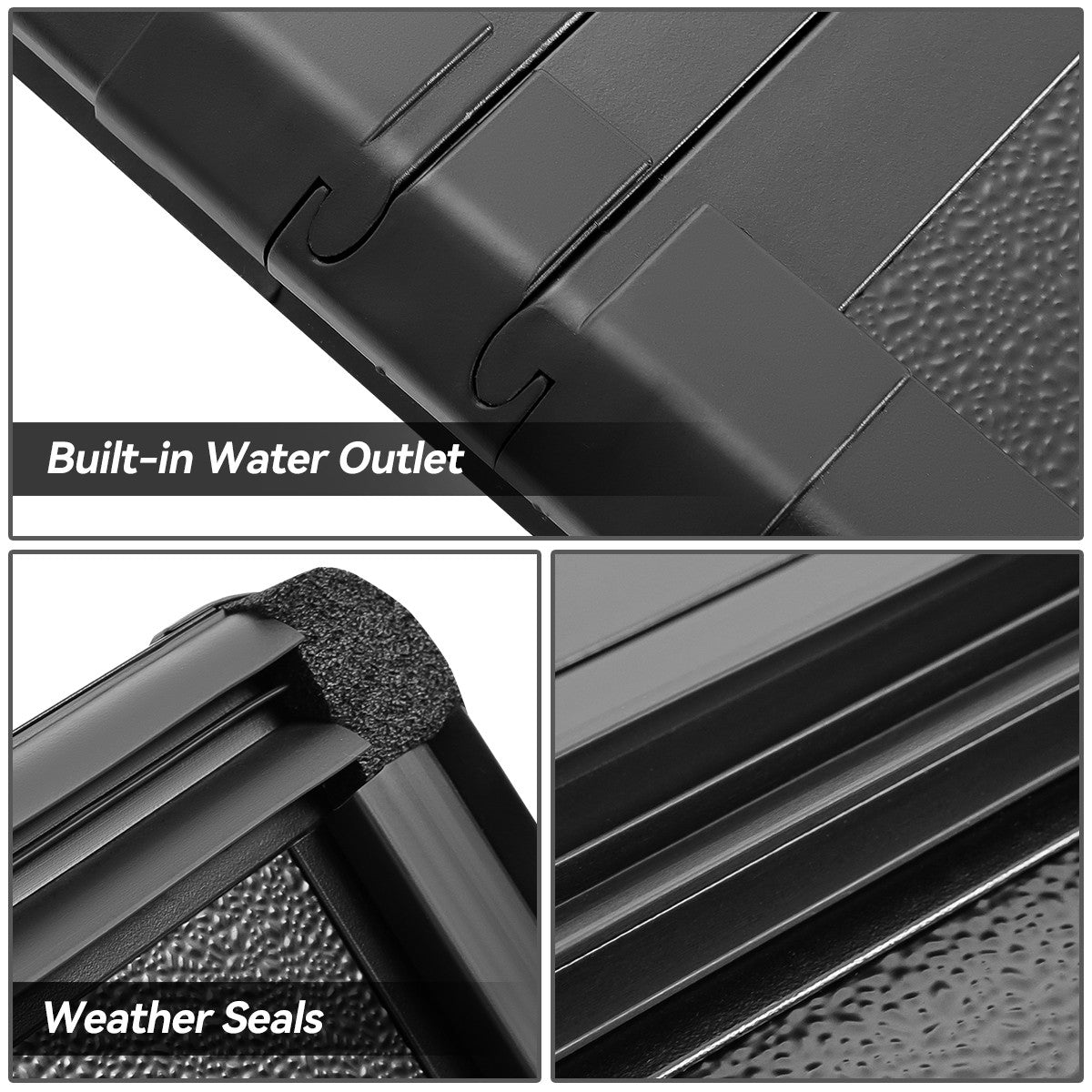 Hard 4-Fold Black Truck Tonneau Cover 05-21 Frontier (D40) 6' 1" Bed TTC-4H-022