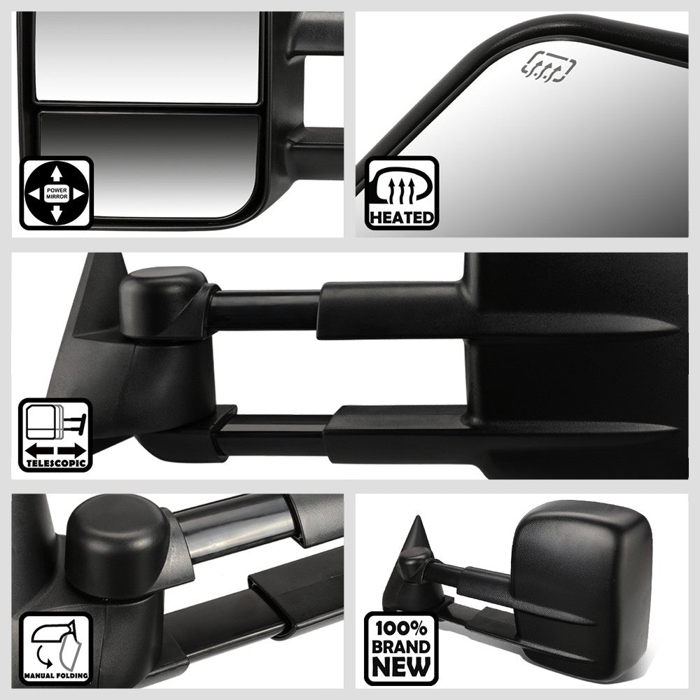 Left/Driver Black Towing Side Mirror Powered Adjustment W/Heated for 03-07 Tahoe