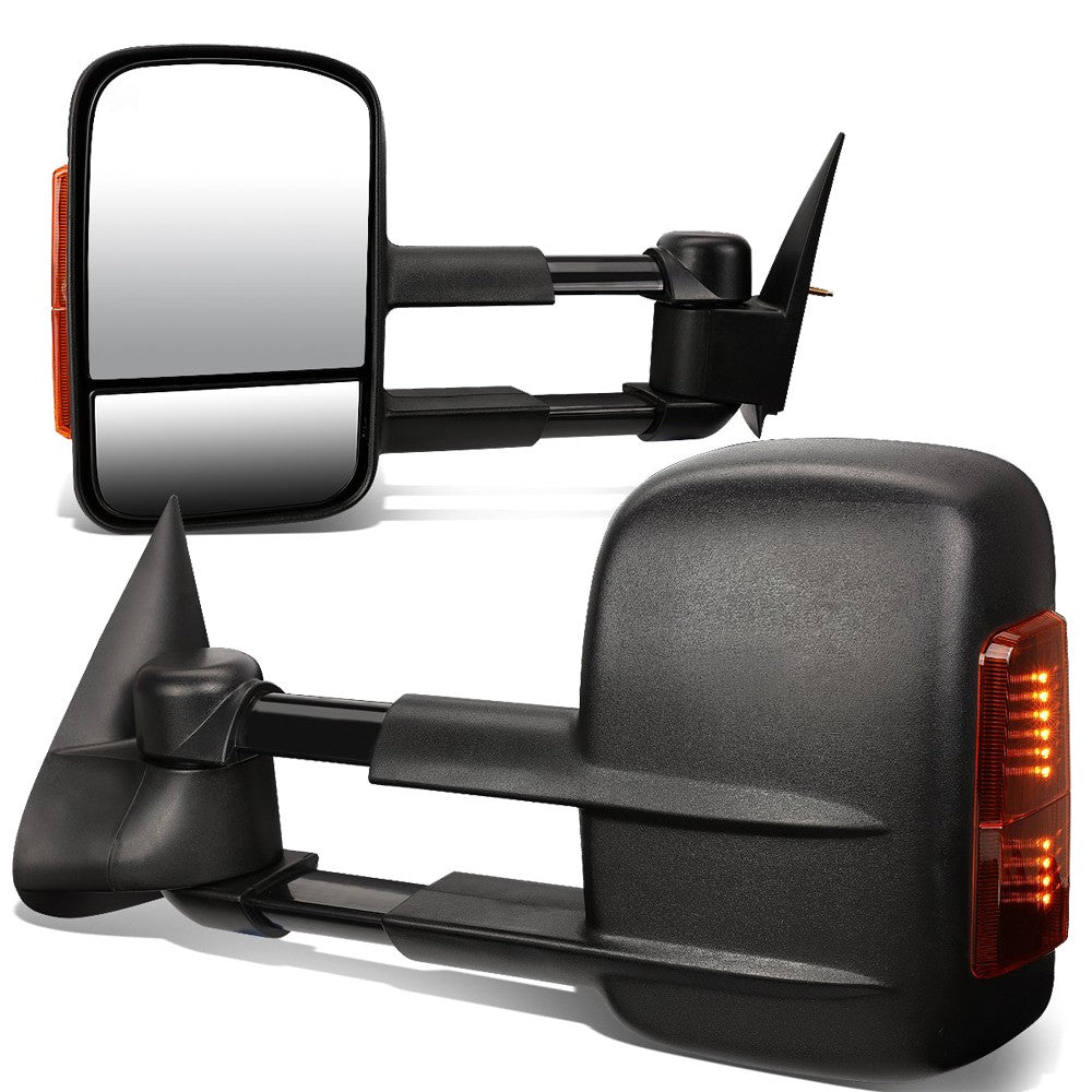 Left/Right Towing Side Mirror Manual + LED Turn Signal 00-06 Tahoe BFC-VMIR-001-T666-BK-AM