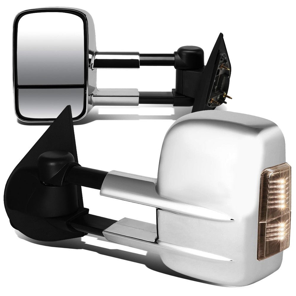 Left/Right Towing Side Mirror Powered LED Turn Signal 97-99 F-250 BFC-VMIR-002-T999-CH-SM