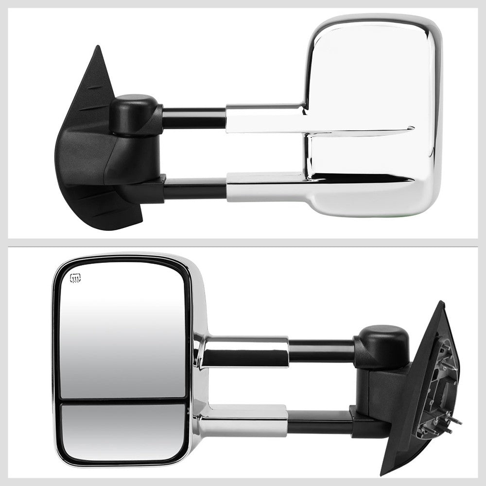 Left/Right Chrome Towing Side Mirror Powered W/Heated for 07-13 Avalanche