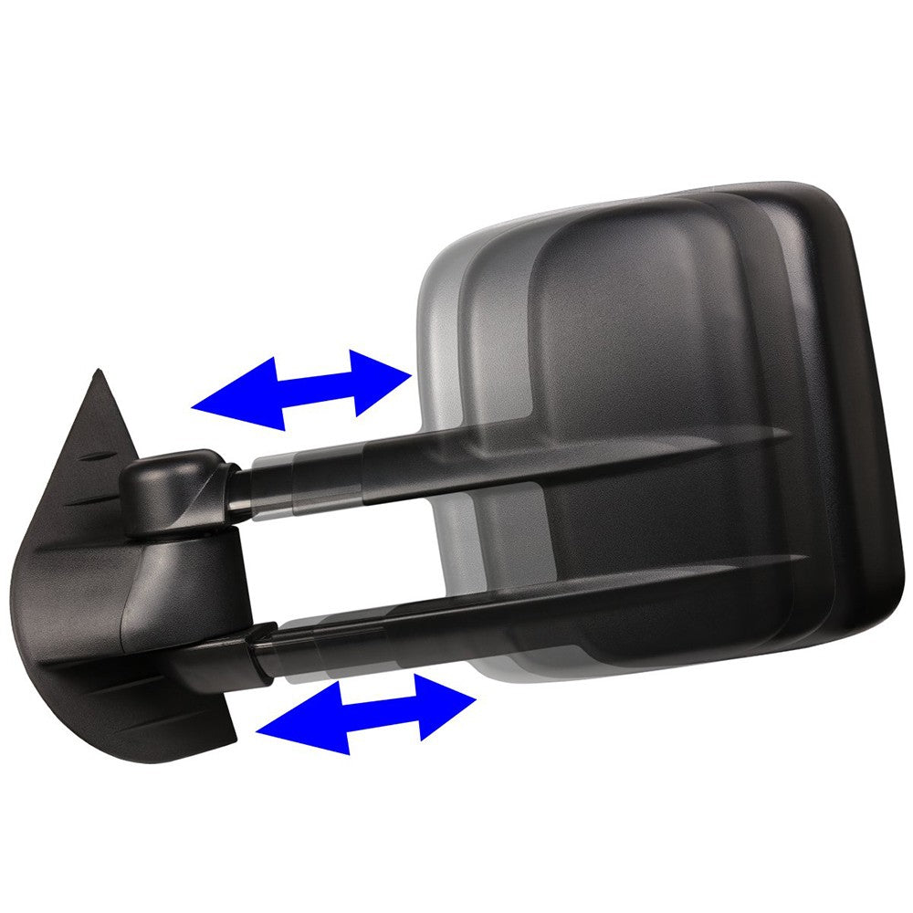 Left/Right Black Towing Side Mirror Manual Adjustment for 07-13 Avalanche
