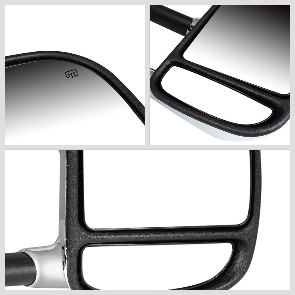 Left/Right Chrome Towing Side Mirror Powered W/Heated for 99-07 F-250SD