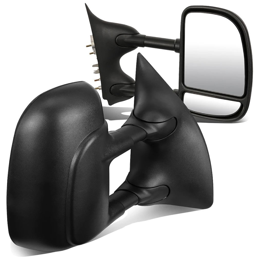 Left/Right Black Towing Side Mirror Manual Adjustment 99-07 F-350 SD BFC-VMIR-004-T222-BK