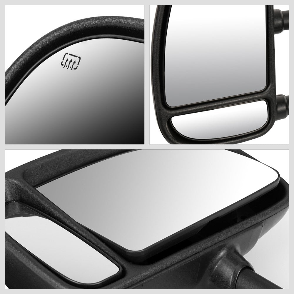 Left Black Towing Side Mirror Powered Adjustment W/Heated for 99-07 F-350 SD