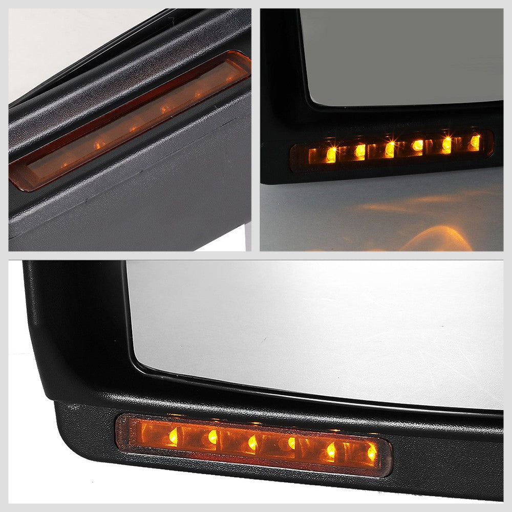 Left/Right Black Towing Side Mirror Powered W/Heated Turn Signal for 04-14 F150