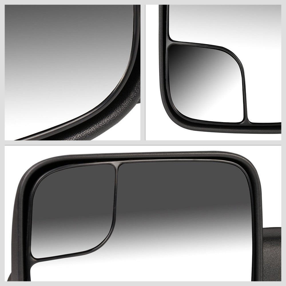 Left/Driver Black Towing Side Mirror Manual Adjustment for 94-02 Ram 2500