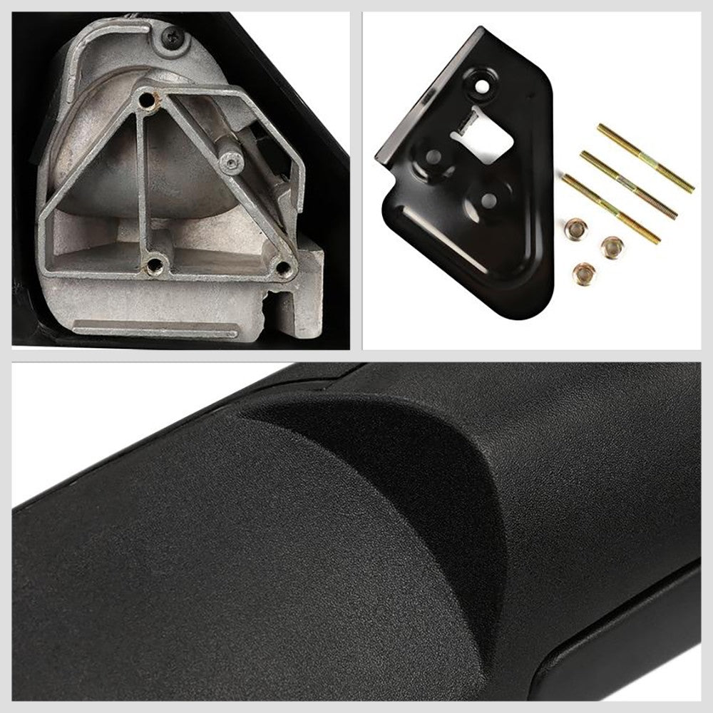 Left/Right Black Towing Side Mirror Manual Adjustment W/Heated for 94-02 Ram2500