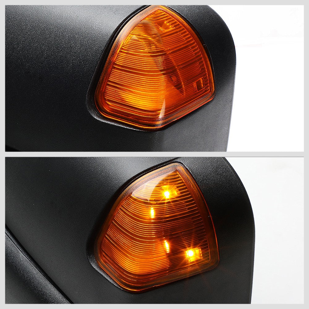 Pair Black Towing Side Mirror Manual Adjustment W/Heated for 02-08 Ram 1500