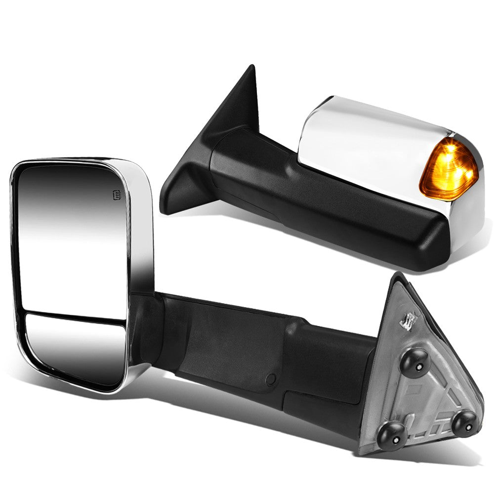 Left/Right Towing Side Mirror Heated LED Turn Signal 09-10 Ram 1500 BFC-VMIR-013-T999-CH-AM