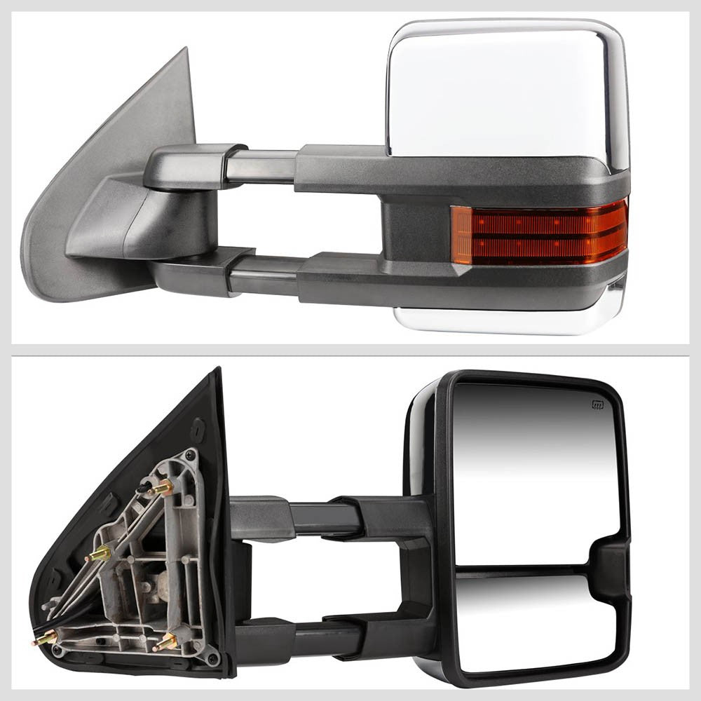 Left/Right Towing Side Mirror Powered W/Heated Turn Signal for 15-17 Sierra1500