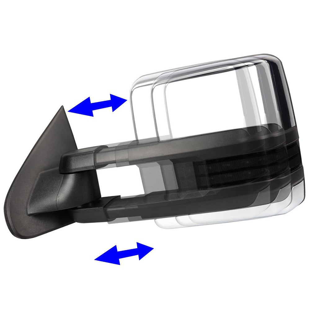 Left/Right Towing Side Mirror Powered W/Heated Turn Signal for 15-17Sierra 1500