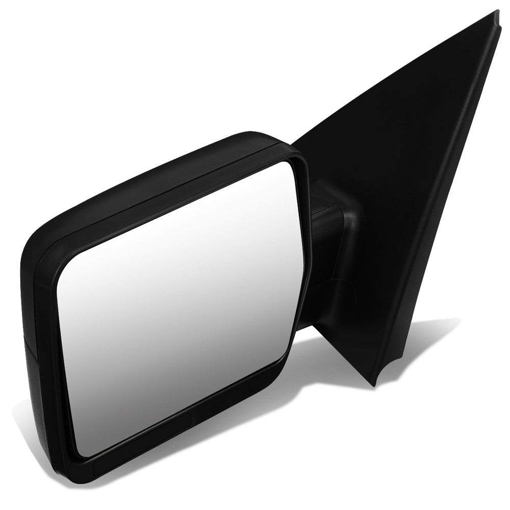 Left/Driver Black Towing Side Mirror Manual Adjustment 04-14 F-150 BFC-VMIR-018-T222-BK-L