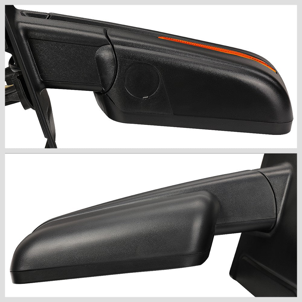 Left/Driver Black Towing Side Mirror Powered Adjustment W/Heated for 04-14 F-150