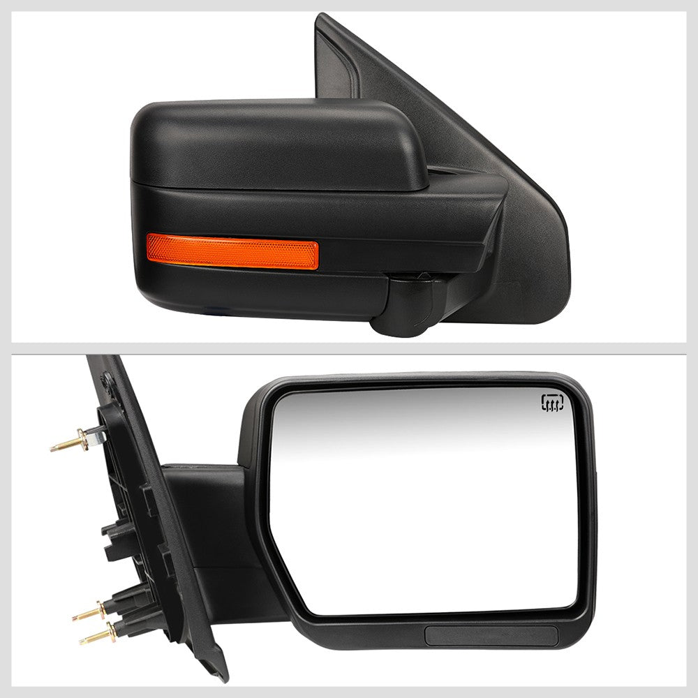 Right Black Towing Side Mirror Powered Adjustment W/Heated for 04-14 F-150