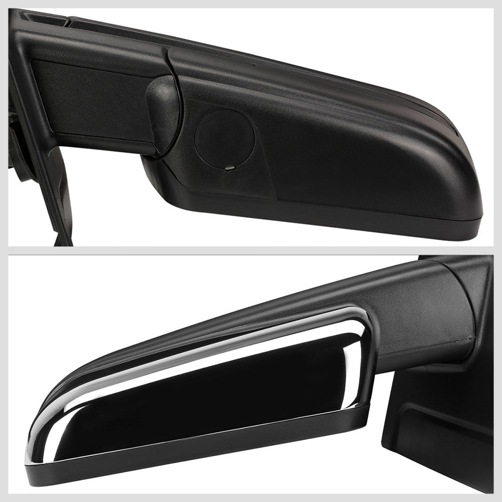 Left/Driver Chrome Towing Side Mirror Powered W/Heated for 04-14 F-150
