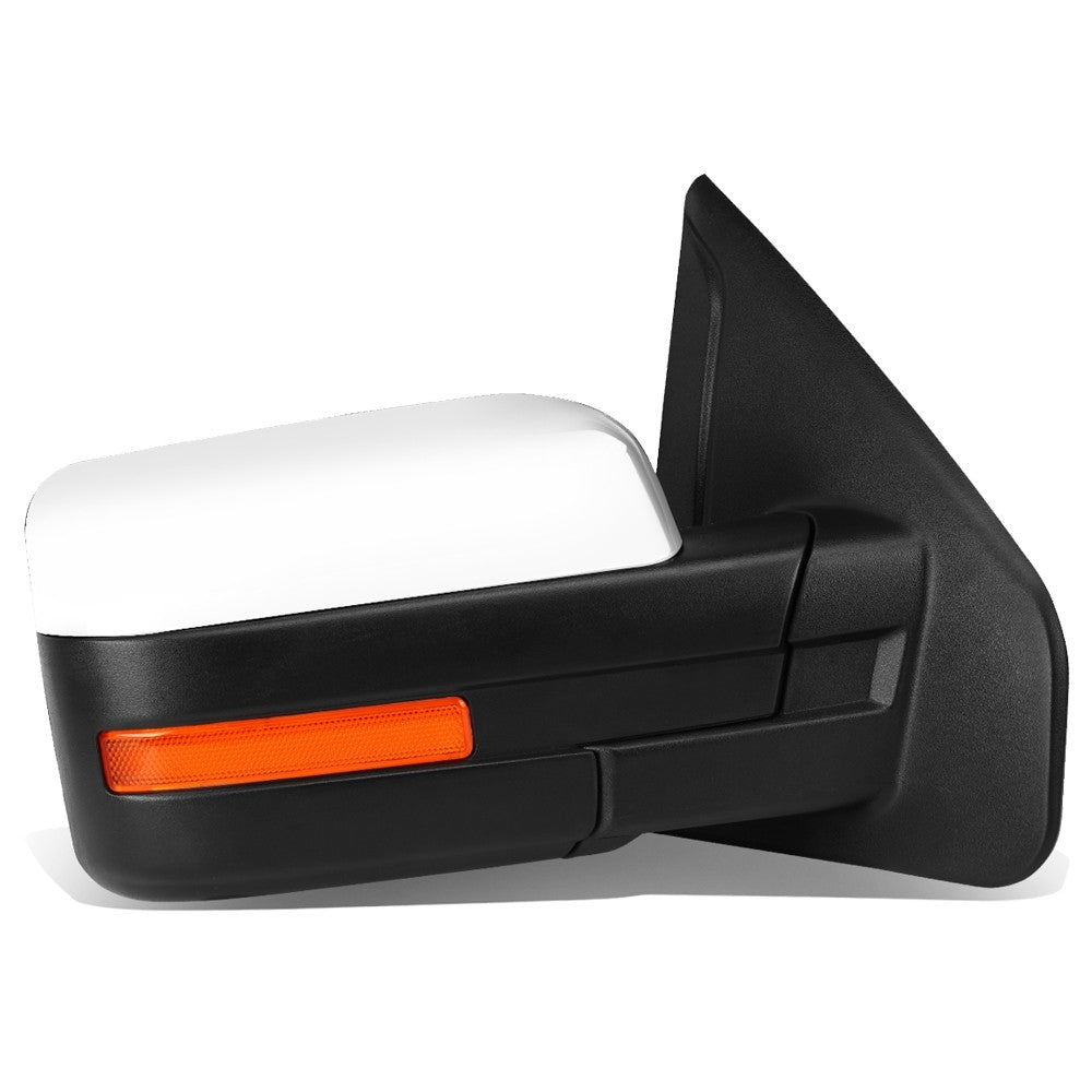 Right Chrome Towing Side Mirror Powered Adjustment Heated 04-14 F-150 BFC-VMIR-019-T111-CH-R