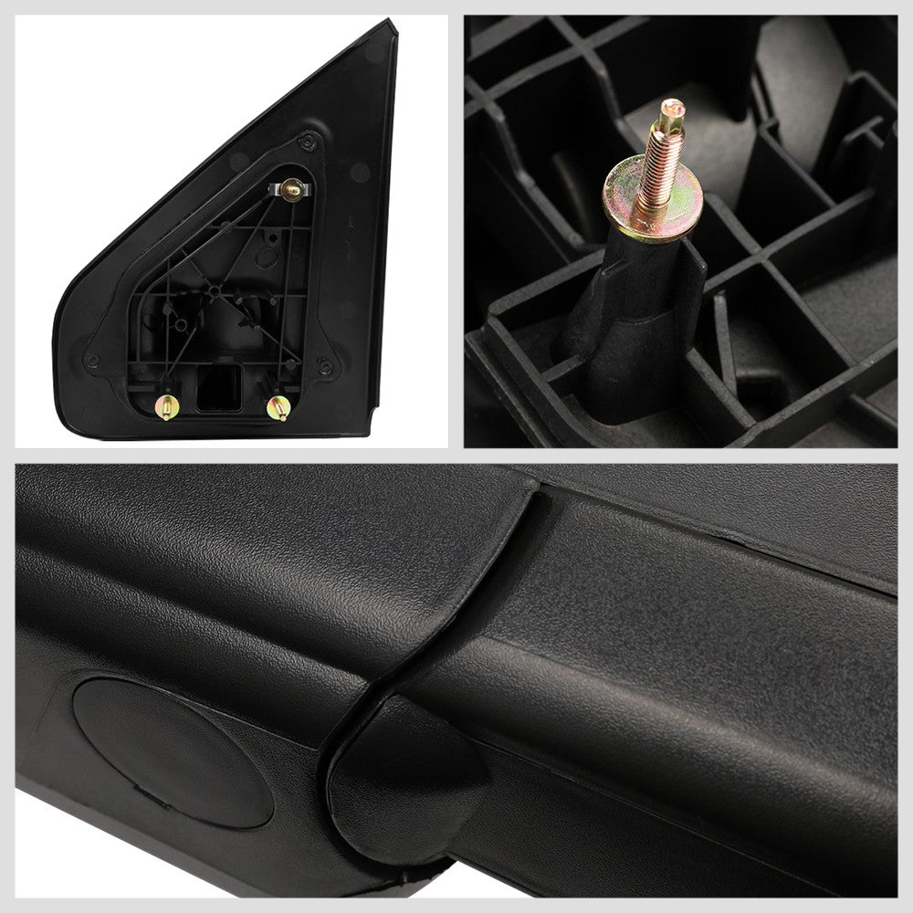 Right/Passenger Black Towing Side Mirror Manual Adjustment Mirror for 04-14 F150