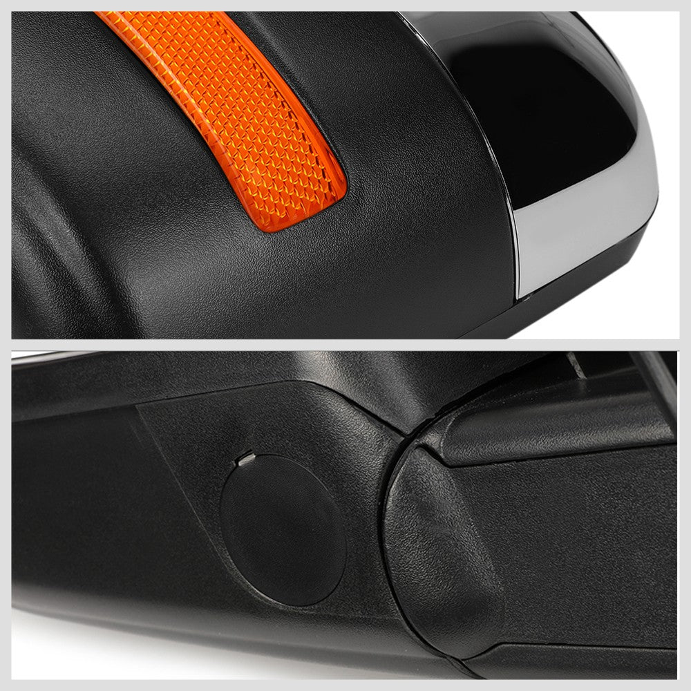 Left/Driver Chrome Towing Side Mirror Manual Adjustment for 04-14 F-150