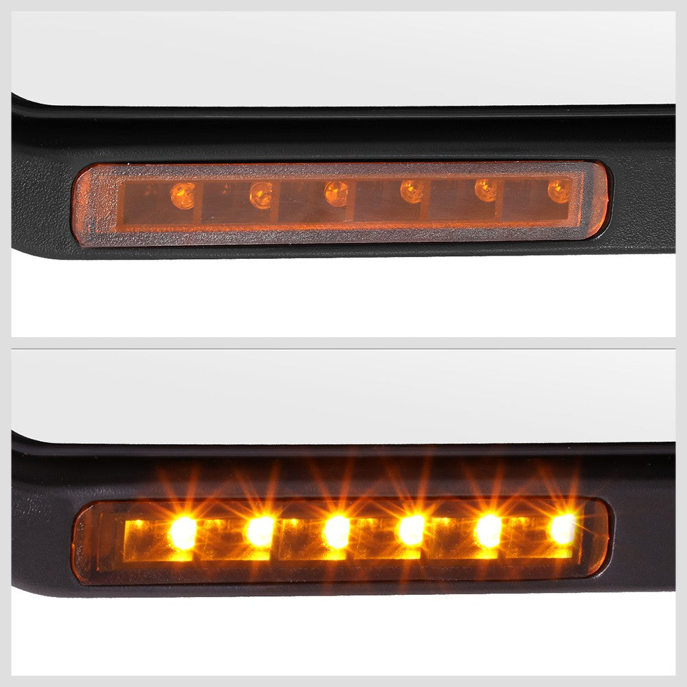 Left Black Towing Side Mirror Manual Adjustment Turn Signal for 04-14 F-150