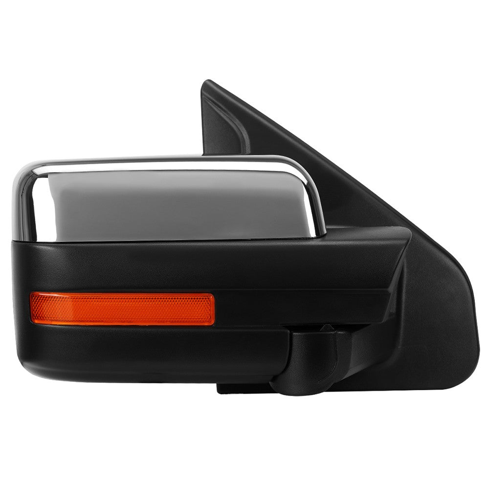 Right Chrome Towing Side Mirror Powered W/Heated LED Turn Signal for 04-14 F-150
