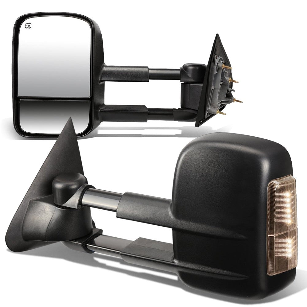 Left/Right Towing Side Mirror Heated+ Turn Signal 15-18 Sierra1500 BFC-VMIR-020-T888-BK-SM