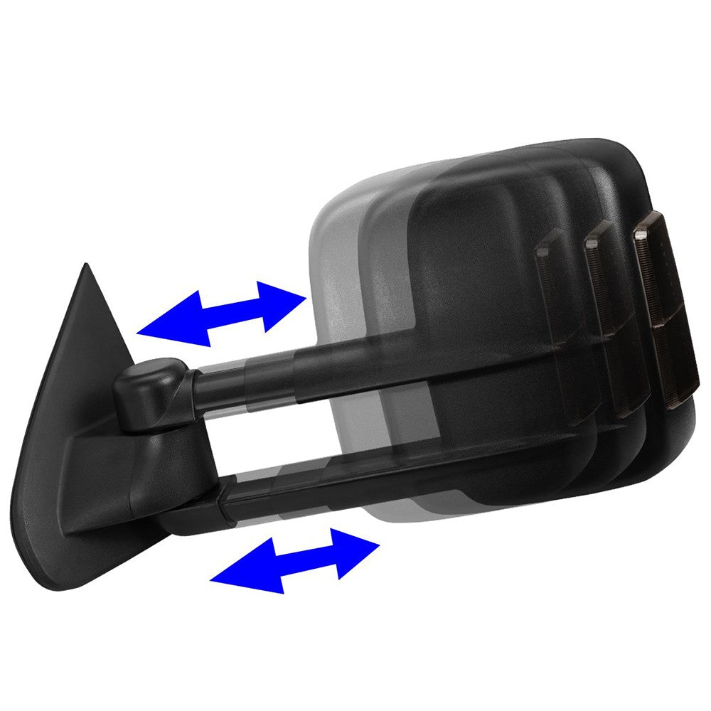Left/Right Towing Side Mirror Powered+ W/Heated Turn Signal for 15-18 Sierra1500