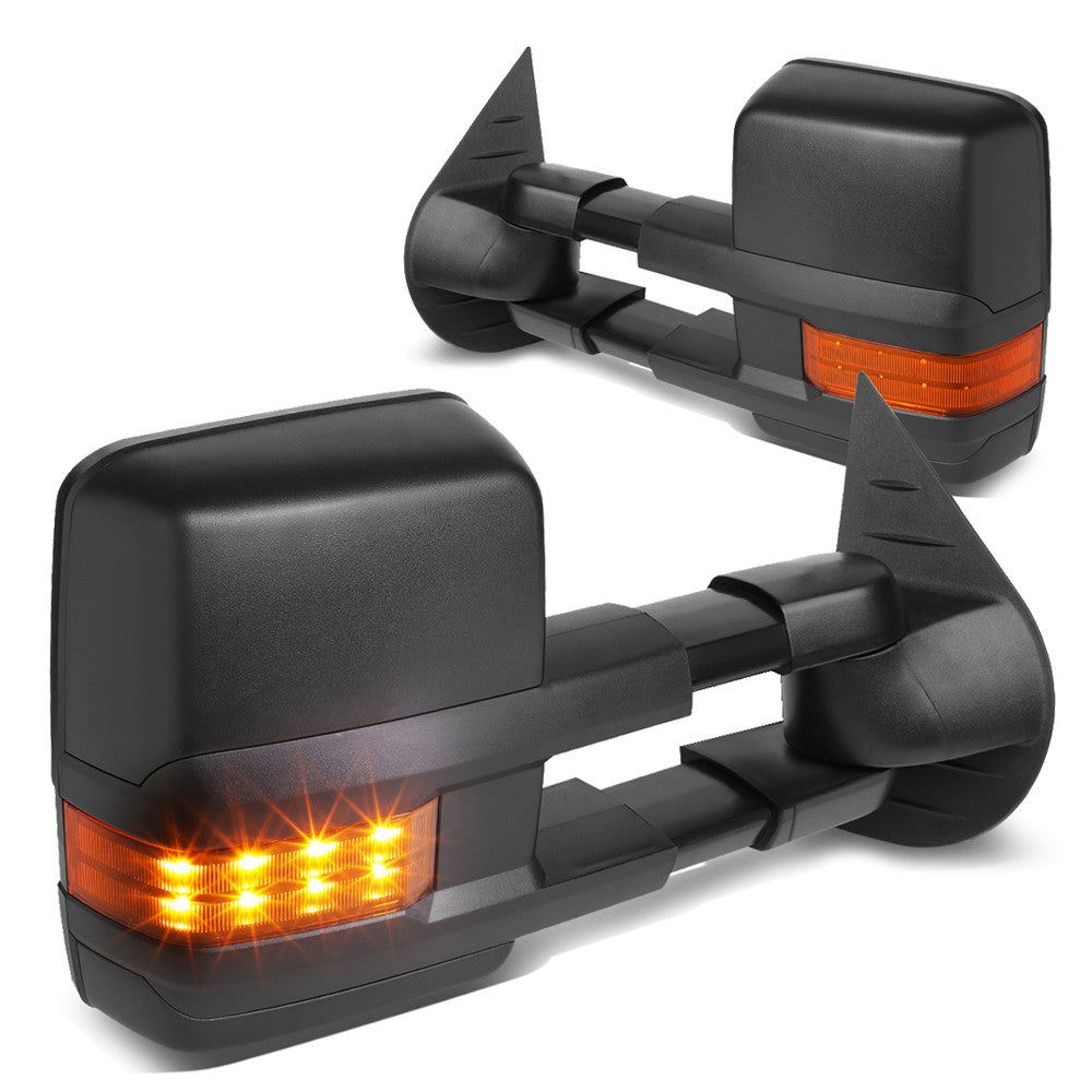 Left/Right Towing Side Mirror Powered Adjustment Heated 99-07 F-450 SD BFC-VMIR-028-T888-BK-AM